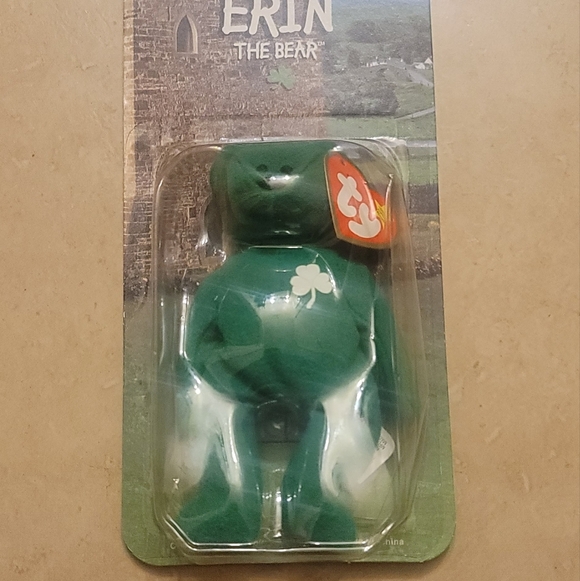 Erin The Bear-1997 McDonald's Ty Beanie Baby With Rare Errors 1993 OakBrook - Picture 5 of 6